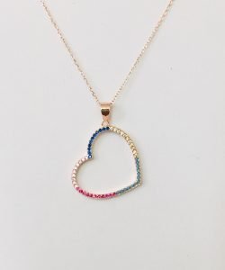 heart style necklace sterling silver 925