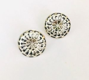 hoop earrings made of sterling silver