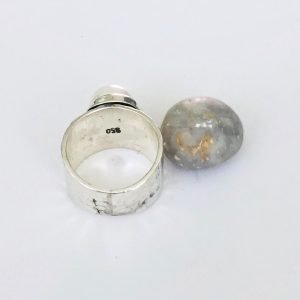 backside white pearl ring