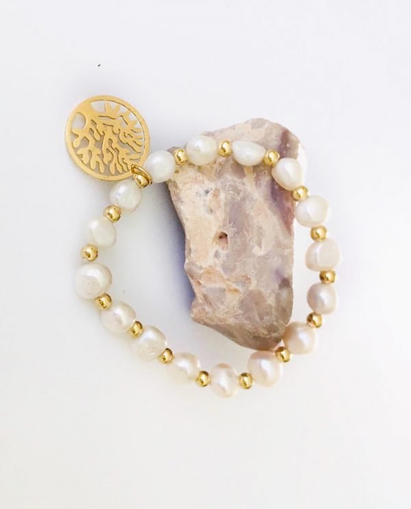 tree of life bracelet gold color