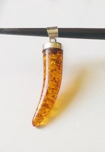 turkish made baltic ambar silver pendant
