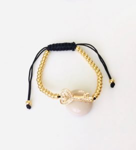 hand crafted Key macrame thread bracelet