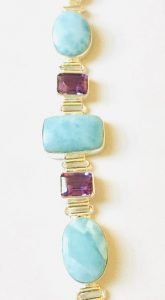 silver bracelet height 7.5 inches X width: .5 inches. or 18.5x 1 centimeters