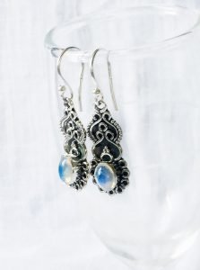 Sterling Silver 925 Earrings For Women height 1.5 inches X width: .25 inches