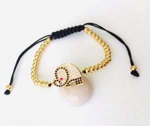 elephant figure gold color bangle