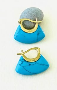 original stone turquiose earrings