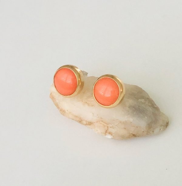 orange stud earrings