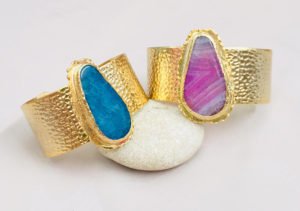 cuff bracelets in different stones