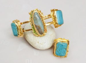 A bracelet and a ring with