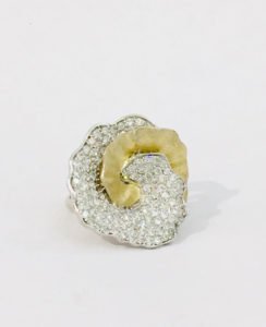 a middle sized silver ring