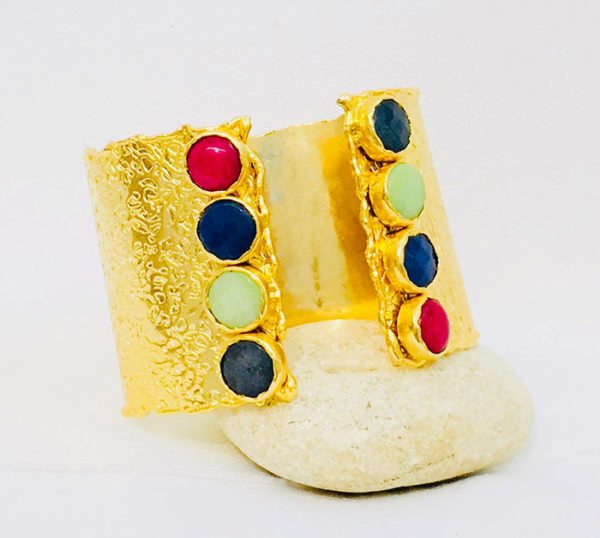 adjustable gold plated cuff braceled