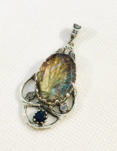 natural stone pendant in white background