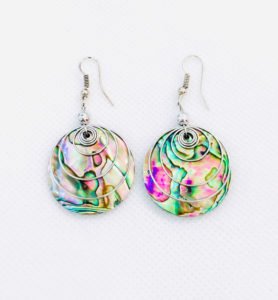 real abalone earrings