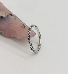 a thin silver ring