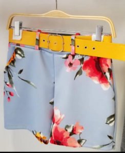 floral print short pants