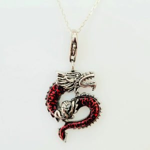 redn dragon necklace pendant men by alhajas huma