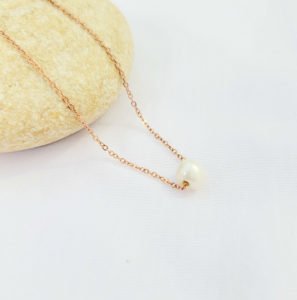 collar perla gold rose chain