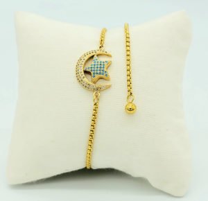 blue moon crescent bracelet