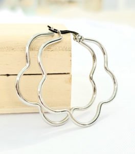 silver hoop earrings