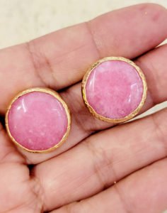 pink-rodochoriste-earrings women palm
