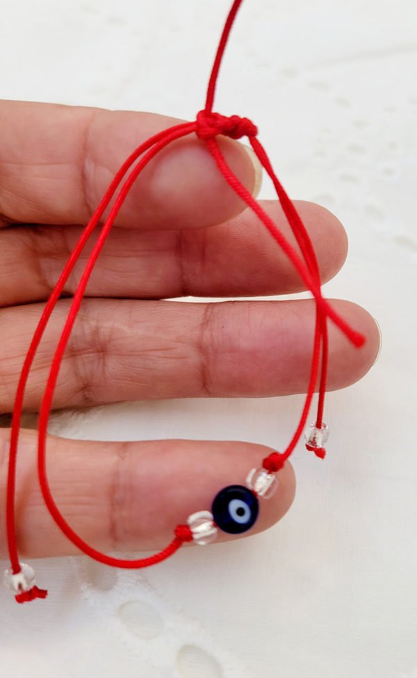 Evil Eye Red String Bracelet Adjustable Amulet Unisex - Image 3