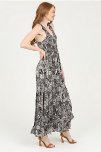 Elastized Polenta Maxi Dress