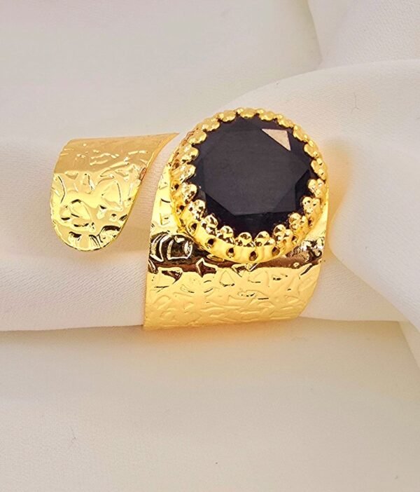 Cat Eye CatGold-Plated Adjustable Ring - Image 4