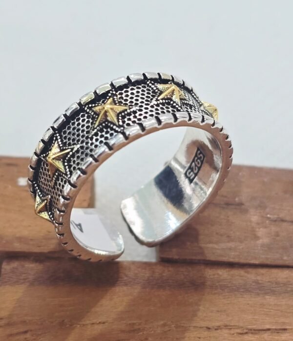 Sterling Silver Adjustable Star Ring - Image 2