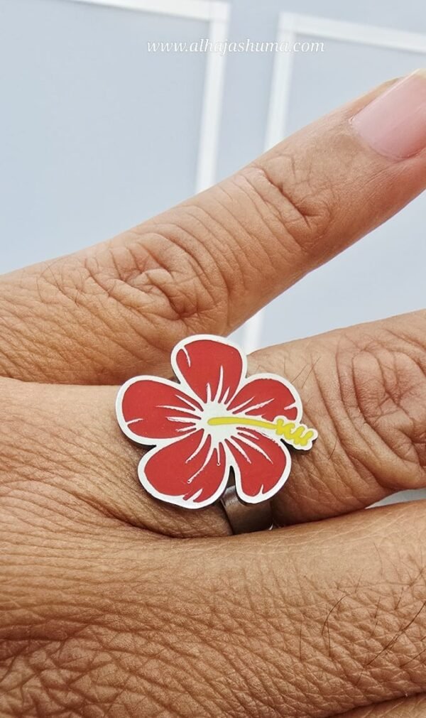 Maga or Amapola Flower Free Size Ring - Image 2