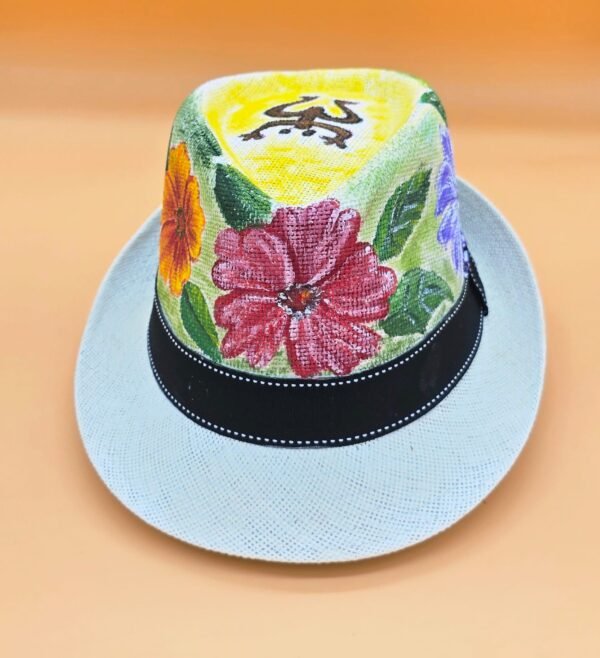 Maga Flower Coqui Taino Fedora Hat - Image 3