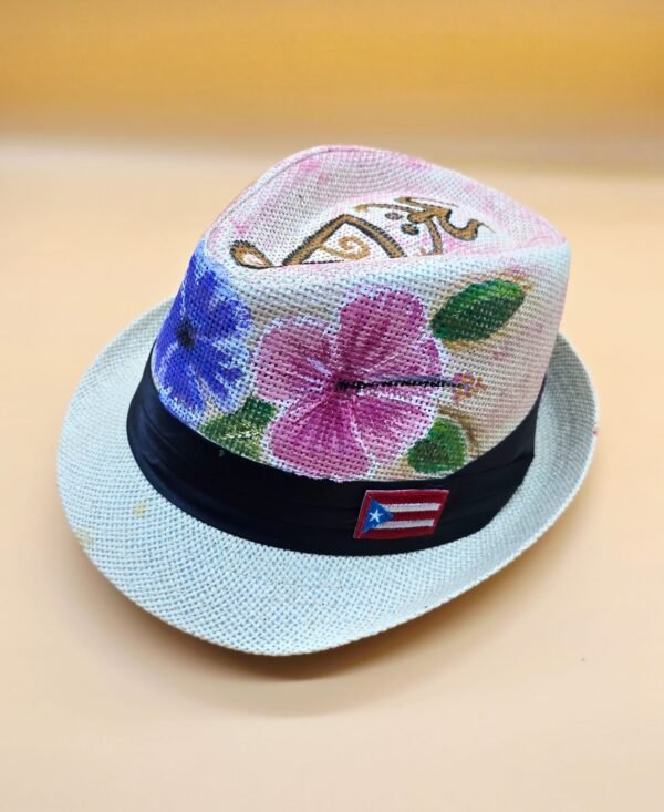 Maga Flower Coqui Taino Fedora Hat - Image 2