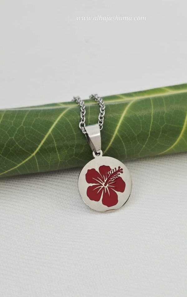 Puerto Rican Maga Flower Necklace Stainless Steel - Image 4