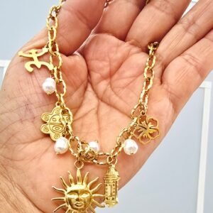 Puerto Rico Charm Necklace Bracelet
