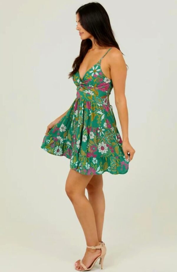 Prilla V-Neck Adjustable Strap Dress - Image 4