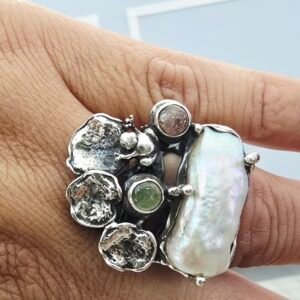 Wispering Coquí Garden Silver Ring 925