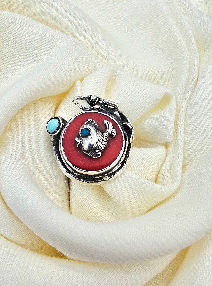 OOAK Sterling Silver Ocean Diver Ring - Image 2