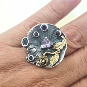 Rose, Amatista Free Size Ring