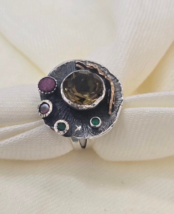 Zultanite Ring in Oxidized Sterling Silver - Image 2