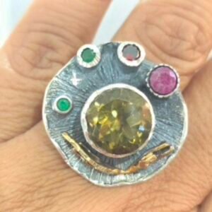 Faceted Sultanite Gem Sterling Silver 925