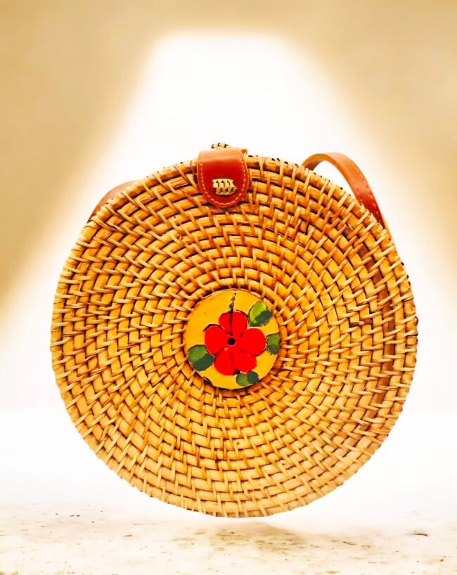 Puerto Rico Maga Flower Straw Purse