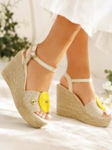 Eva Colombian Handcrafted Yellow Platform Sandal