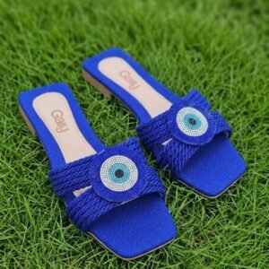 Evil Eye Blue Flat Sandal