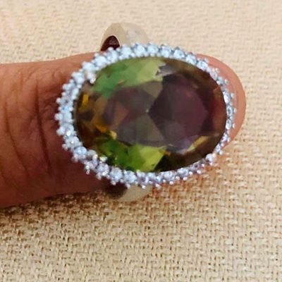 sterling silver sultanite ring from Türkiye